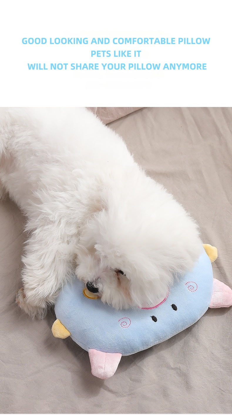 Pillow for Cats & Puppy, Cat Neck Pillow Soft Fluffy Pet Calming Toy Half Donut Cuddler, U-Shaped Pillow for Pet, Joint Relief Sleeping Improve