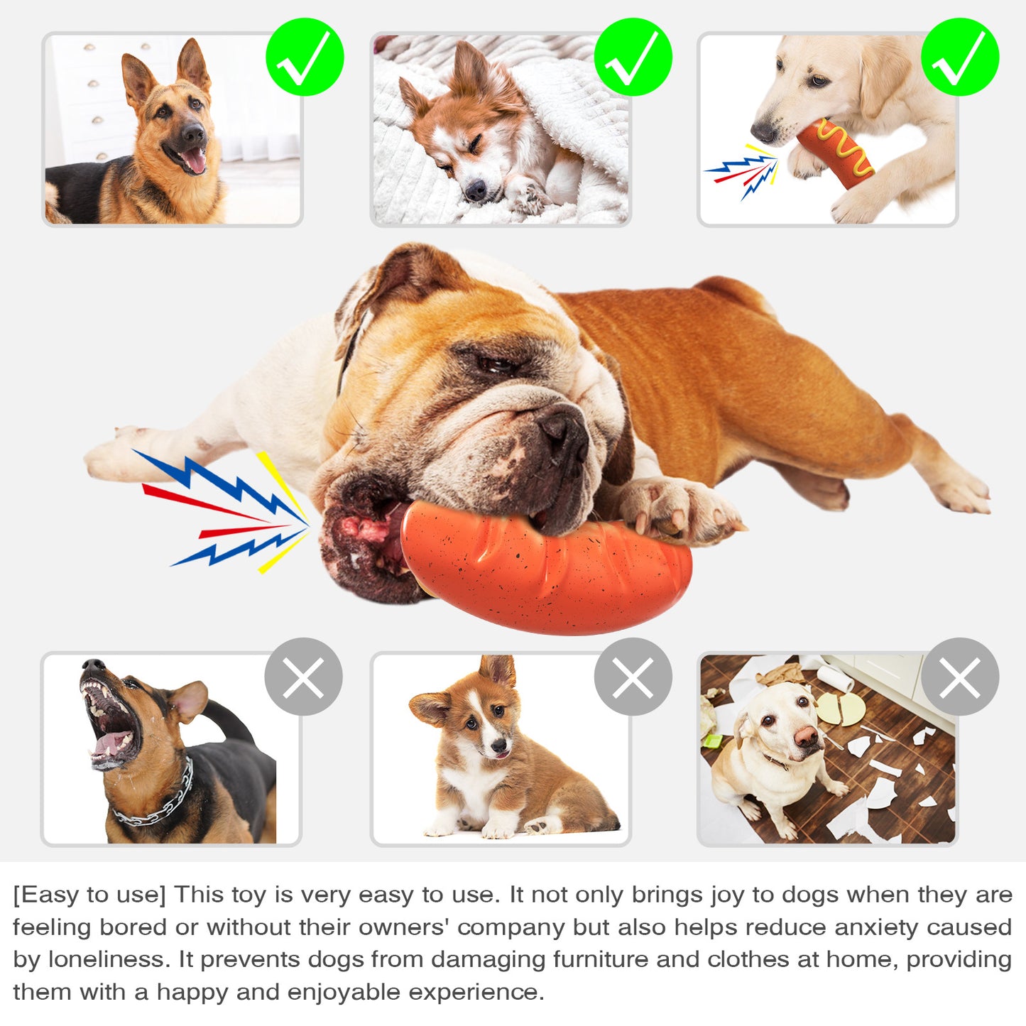 Dog Chew Toys for Aggressive-Chewers - Indestructible Dog Toy for Aggressive Chewer，Tough Chew Toys for Dogs