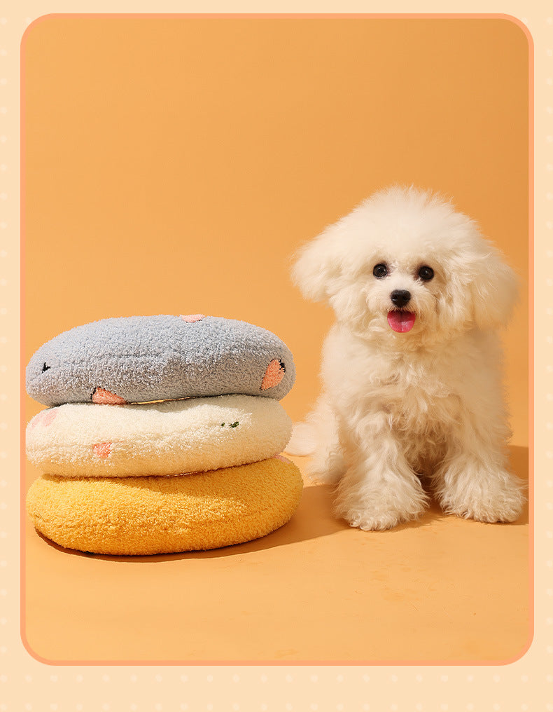 3 In 1  Pillow for pets, Ultra Soft Fluffy Pet Calming Toy Half Donut Cuddler, U-Shaped Pillow for Pet Cervical Protection Sleeping Improved(3 colors in 1 packed  in super good  price )