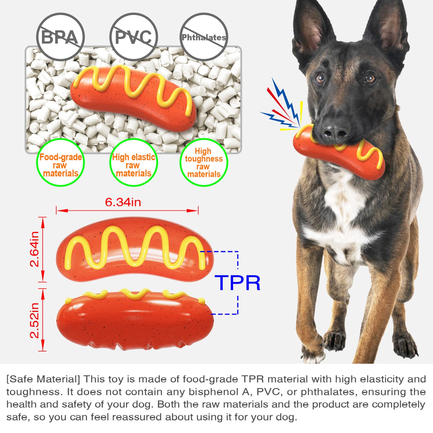 Dog Chew Toys for Aggressive-Chewers - Indestructible Dog Toy for Aggressive Chewer，Tough Chew Toys for Dogs