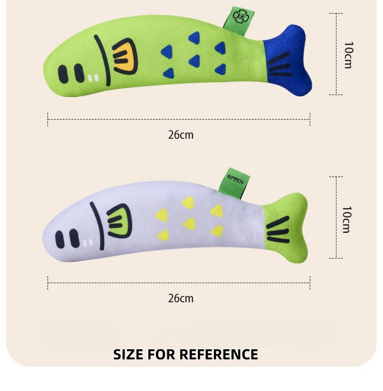 3 Pack Cat Kicker Toys,Small fish adorable shape,Soft Plush Cat Toys Interactive Toy,Catnip Toys for Kitty Chewing Training Interactive