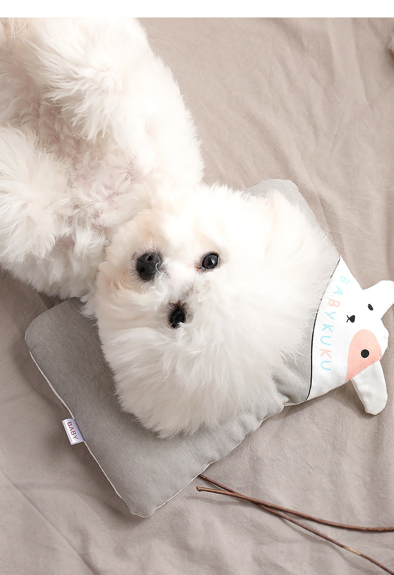 Pillow for Cats & Puppy, Cat Neck Pillow Soft Fluffy Pet Calming Toy Half Donut Cuddler, U-Shaped Pillow for Pet, Joint Relief Sleeping Improve